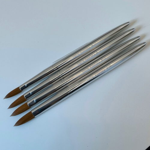 Nailux Pro Acrylic Kolinsky Brush - Chrome