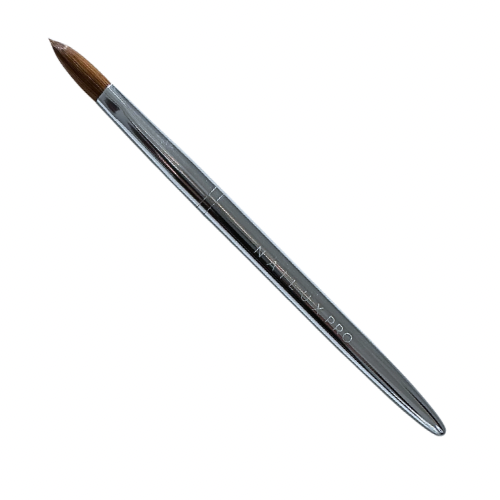 Nailux Pro Acrylic Kolinsky Brush - Chrome